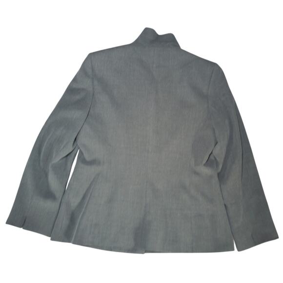 Kasper ASL Womens Blazer Gray Size 14 Career Workwear Jacket Polyester Rayon - Picture 4 of 8